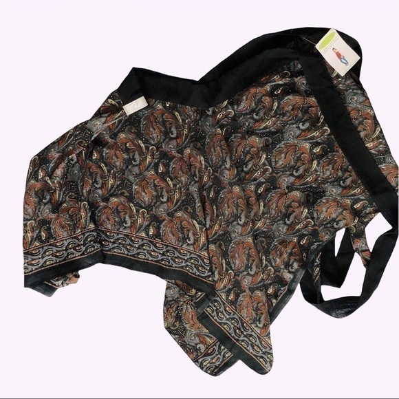 Silk one of a kind versatile wrap around tunic skirt halter top. Boho Paisley - Picture 3 of 14